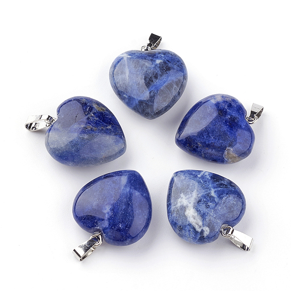 PandaHall Natural Sodalite Pendants, with Platinum Tone Alloy Findings, Heart, 22~23x20~21x9~10mm, Hole: 2.5x5.5mm Sodalite Heart
PandaHall Natural Sodalite Pendants, with Platinum Tone Alloy Findings, Heart, 22~23x20~21x9~10mm, Hole: 2.5x5.5mm Sodalite Heart