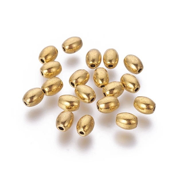 PandaHall Tibetan Style Alloy Beads, Lead Free & Cadmium Free, Golden, Oval, 5mm long, 4mm thick, hole: 1mm Alloy Oval
PandaHall Tibetan Style Alloy Beads, Lead Free & Cadmium Free, Golden, Oval, 5mm long, 4mm thick, hole: 1mm Alloy Oval