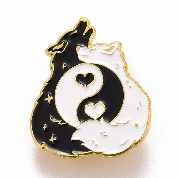 PandaHall Double Wolf and Great Harmony Enamel Pin, Animal Alloy Badge for Backpack Clothes, Golden, Black, 30x25x1.5mm, Pin: 1.2mm...
PandaHall Double Wolf and Great Harmony Enamel Pin, Animal Alloy Badge for Backpack Clothes, Golden, Black, 30x25x1.5mm, Pin: 1.2mm...