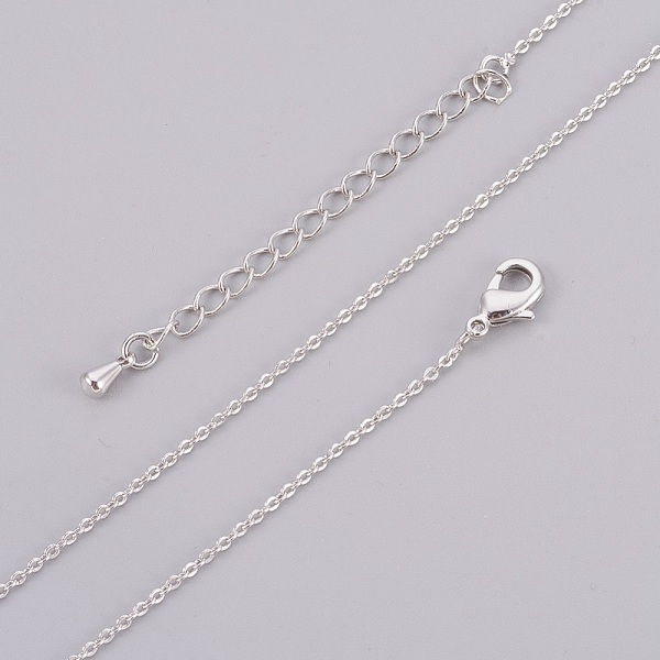 PandaHall Brass Cable Chain Necklaces, with Lobster Claw Clasp, Platinum, 17.51 inch(44.5cm) Brass
PandaHall Brass Cable Chain Necklaces, with Lobster Claw Clasp, Platinum, 17.51 inch(44.5cm) Brass
