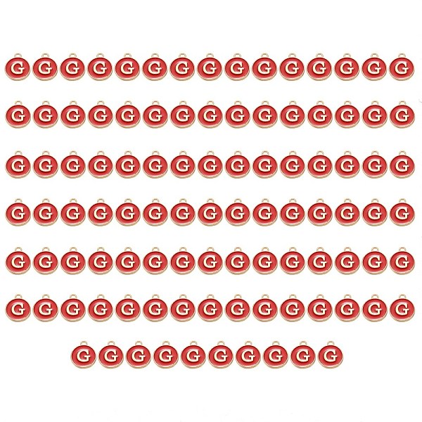 PandaHall Golden Plated Enamel Alloy Charms, Enamelled Sequins, Flat Round, Red, Letter.G, 14x12x2mm, Hole: 1.5mm, 100pcs/Box Alloy+Enamel...
PandaHall Golden Plated Enamel Alloy Charms, Enamelled Sequins, Flat Round, Red, Letter.G, 14x12x2mm, Hole: 1.5mm, 100pcs/Box Alloy+Enamel...