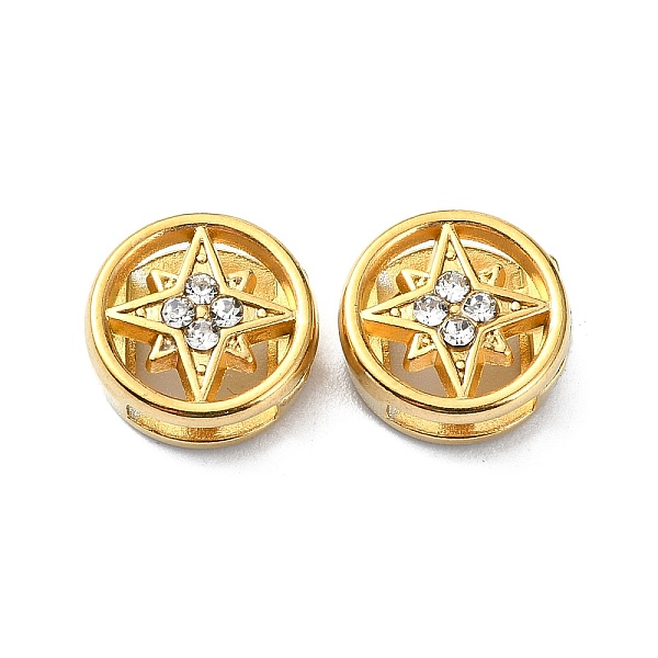 PandaHall Ion Plating(IP) 304 Stainless Steel Slide Charms, with Rhinestone, Real 18K Gold Plated, Star, 10.5x5mm, Hole: 2.2x6.5mm 304...
PandaHall Ion Plating(IP) 304 Stainless Steel Slide Charms, with Rhinestone, Real 18K Gold Plated, Star, 10.5x5mm, Hole: 2.2x6.5mm 304...