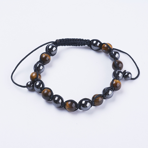 PandaHall Adjustable Nylon Cord Braided Bead Bracelets, with Magnetic Synthetic Hematite & Natural Tiger Eye Round Beads, Yellow, 2 inch...
PandaHall Adjustable Nylon Cord Braided Bead Bracelets, with Magnetic Synthetic Hematite & Natural Tiger Eye Round Beads, Yellow, 2 inch...