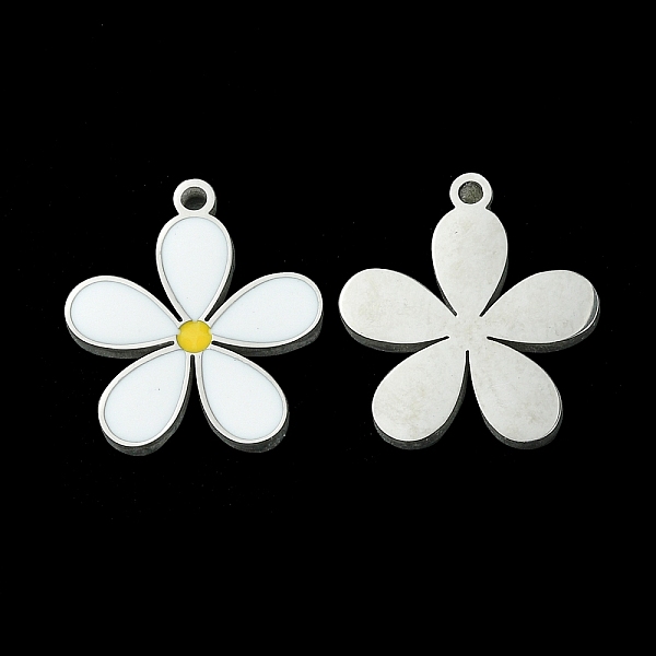 PandaHall 304 Stainless Steel Manual Polishing Pendants, with Enamel, Flower, Stainless Steel Color, 15.5x14x1.5mm, Hole: 1.2mm Stainless..., White
PandaHall 304 Stainless Steel Manual Polishing Pendants, with Enamel, Flower, Stainless Steel Color, 15.5x14x1.5mm, Hole: 1.2mm Stainless..., White