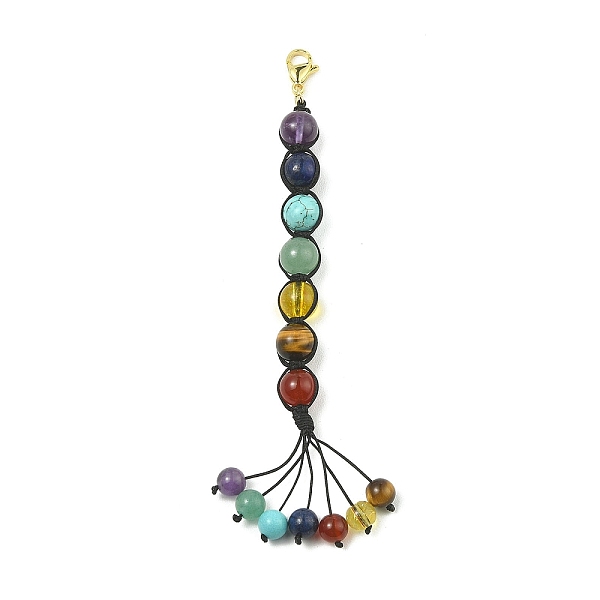 PandaHall Chakra Gemstone Pendant Decorations, with Lobster Claw Clasps and Gemstone Bead Tassel Hanging Ornaments, Golden, 116mm Mixed...
PandaHall Chakra Gemstone Pendant Decorations, with Lobster Claw Clasps and Gemstone Bead Tassel Hanging Ornaments, Golden, 116mm Mixed...