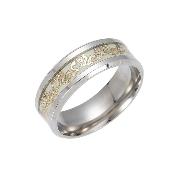 PandaHall 201 Stainless Steel Wide Band Finger Rings, Luminous, Dragon, Size 9, Stainless Steel Color, 19mm 201 Stainless Steel
PandaHall 201 Stainless Steel Wide Band Finger Rings, Luminous, Dragon, Size 9, Stainless Steel Color, 19mm 201 Stainless Steel