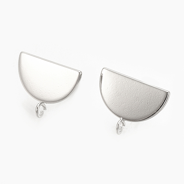 PandaHall Brass Stud Earrings Findings, with Loop, Half Round, Nickel Free, Real Platinum Plated, 12.5x16mm, Hole: 2mm, Pin: 0.7mm Brass...
PandaHall Brass Stud Earrings Findings, with Loop, Half Round, Nickel Free, Real Platinum Plated, 12.5x16mm, Hole: 2mm, Pin: 0.7mm Brass...