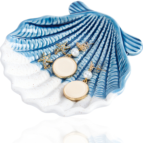 PandaHall GORGECRAFT Ceramic Shell Tray Blue Jewelry Dish Ring Holder Organizer Ocean Sea Style Earrings Necklace Storage Decorative Small...
PandaHall GORGECRAFT Ceramic Shell Tray Blue Jewelry Dish Ring Holder Organizer Ocean Sea Style Earrings Necklace Storage Decorative Small...