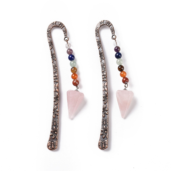 PandaHall Natural Rose Quartz Bookmark, Rack Plating Alloy Hook Bookmark, Cadmium Free & Lead Free, 125x20mm Rose Quartz Cone
PandaHall Natural Rose Quartz Bookmark, Rack Plating Alloy Hook Bookmark, Cadmium Free & Lead Free, 125x20mm Rose Quartz Cone