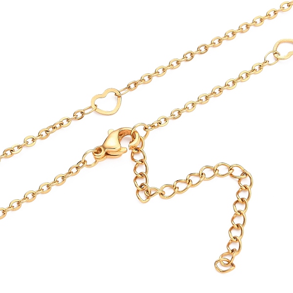 PandaHall Ion Plating(IP) 304 Stainless Steel Cable Chain Necklaces, with Heart Links and Lobster Claw Clasps, Golden, 16 inch(40.5cm) 304...
PandaHall Ion Plating(IP) 304 Stainless Steel Cable Chain Necklaces, with Heart Links and Lobster Claw Clasps, Golden, 16 inch(40.5cm) 304...