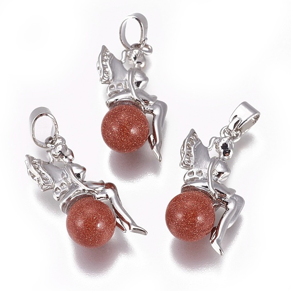 PandaHall Synthetic Goldstone Pendants, with Platinum Tone Brass Findings, Fairy, 25~26x12~13x8mm, Hole: 3.5x5.5mm Goldstone Angel & Fairy
PandaHall Synthetic Goldstone Pendants, with Platinum Tone Brass Findings, Fairy, 25~26x12~13x8mm, Hole: 3.5x5.5mm Goldstone Angel & Fairy