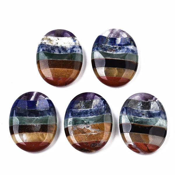 PandaHall Chakra Worry Stone, Assembled Natural Amethyst & Lapis Lazuli & Sodalite & Green Aventurine & Tiger Eye & Topaz Jade & Red Jasper...
PandaHall Chakra Worry Stone, Assembled Natural Amethyst & Lapis Lazuli & Sodalite & Green Aventurine & Tiger Eye & Topaz Jade & Red Jasper...