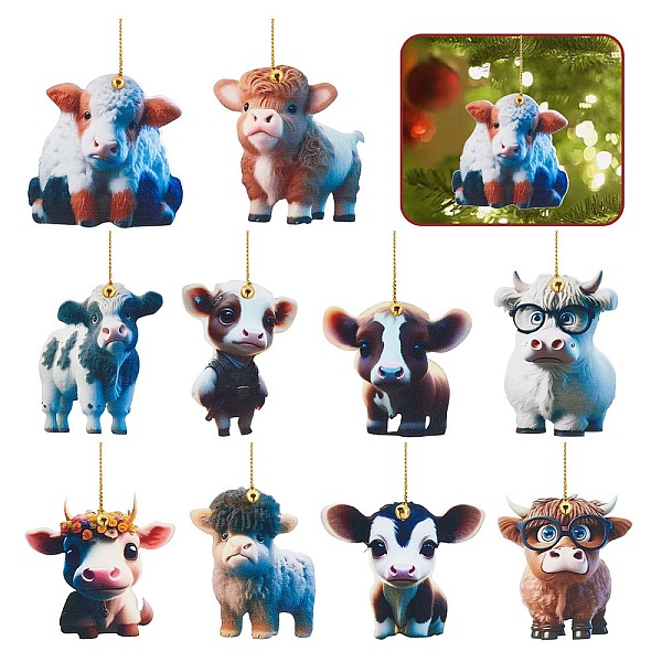PandaHall Olycraft 10Pcs 10 Styles Cartoon Cattle Acrylic Pendant Decorations, with Cord and Brass Bell, for Car Hanging Ornaments, Mixed..., Multicolor
PandaHall Olycraft 10Pcs 10 Styles Cartoon Cattle Acrylic Pendant Decorations, with Cord and Brass Bell, for Car Hanging Ornaments, Mixed..., Multicolor