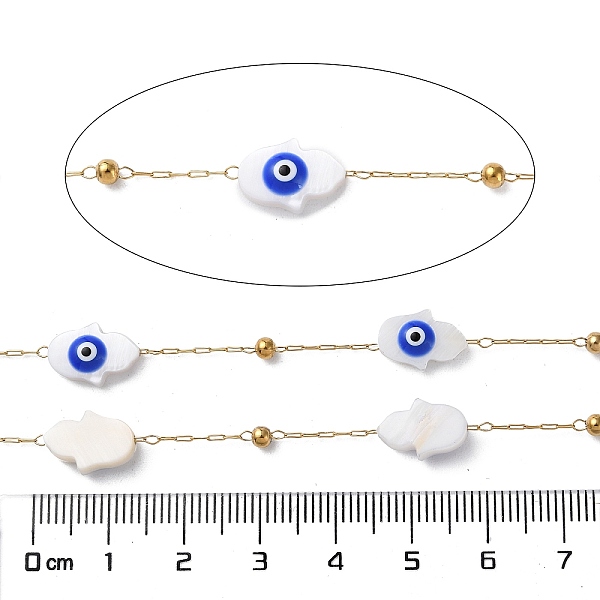 PandaHall Ion Plating(IP) 304 Stainless Steel Link Chains, with Shell & Enamel & Spool, Soldered, Real 18K Gold Plated, 2x0.7x0.2mm, Palm...
PandaHall Ion Plating(IP) 304 Stainless Steel Link Chains, with Shell & Enamel & Spool, Soldered, Real 18K Gold Plated, 2x0.7x0.2mm, Palm...