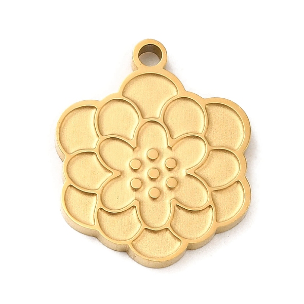 PandaHall Ion Plating(IP) 304 Stainless Steel Pendants, Textured and Laser Cut, Flower Charm, Real 18K Gold Plated, 17x14x1.5mm, Hole: 1.6mm...
PandaHall Ion Plating(IP) 304 Stainless Steel Pendants, Textured and Laser Cut, Flower Charm, Real 18K Gold Plated, 17x14x1.5mm, Hole: 1.6mm...