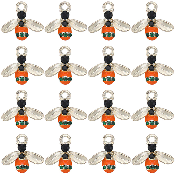 PandaHall SUNNYCLUE 40Pcs Alloy Enamel Pendants, with Rhinestone, Bees, Dark Orange, 15x16.5x3.5mm, Hole: 2mm Alloy Rhinestone+Enamel Bees
PandaHall SUNNYCLUE 40Pcs Alloy Enamel Pendants, with Rhinestone, Bees, Dark Orange, 15x16.5x3.5mm, Hole: 2mm Alloy Rhinestone+Enamel Bees
