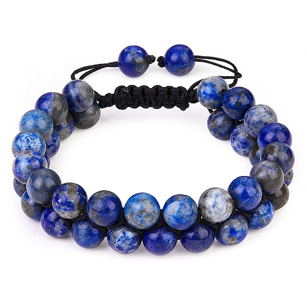 PandaHall Natural Lapis Lazuli Braided Bead Bracelet, Double Layer Gemstone Adjustable Bracelet for Women, Inner Diameter: 2-1/8~3 inch...
PandaHall Natural Lapis Lazuli Braided Bead Bracelet, Double Layer Gemstone Adjustable Bracelet for Women, Inner Diameter: 2-1/8~3 inch...