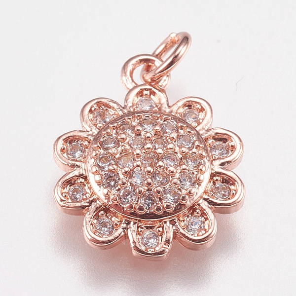 PandaHall Brass Micro Pave Cubic Zirconia Charms, Flower, Rose Gold, 14x11.5x3mm, Hole: 2mm Brass+Cubic Zirconia Flower Clear
PandaHall Brass Micro Pave Cubic Zirconia Charms, Flower, Rose Gold, 14x11.5x3mm, Hole: 2mm Brass+Cubic Zirconia Flower Clear