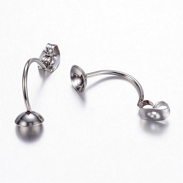 PandaHall 304 Stainless Steel Stud Earring Settings, Stainless Steel Color, Tray: 5mm, 23x6x3mm, Pin: 1mm 304 Stainless Steel Others
PandaHall 304 Stainless Steel Stud Earring Settings, Stainless Steel Color, Tray: 5mm, 23x6x3mm, Pin: 1mm 304 Stainless Steel Others
