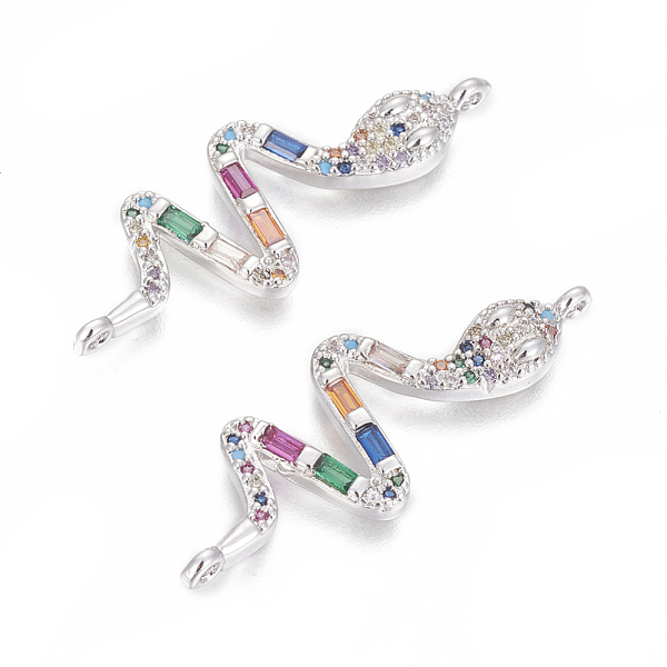 PandaHall Brass Micro Pave Cubic Zirconia Links, Cadmium Free & Lead Free, Snake, Colorful, Platinum, 35x13x2.5mm, Hole: 1.2mm Brass+Cubic...
PandaHall Brass Micro Pave Cubic Zirconia Links, Cadmium Free & Lead Free, Snake, Colorful, Platinum, 35x13x2.5mm, Hole: 1.2mm Brass+Cubic...