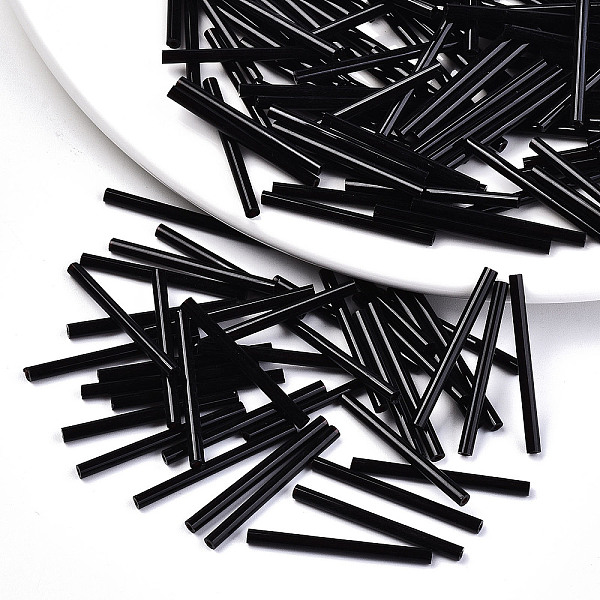 PandaHall Glass Bugle Beads, Round Hole, Opaque Colours, Black, 30x2.5mm, Hole: 1mm, about 1500pcs/bag Glass Black
PandaHall Glass Bugle Beads, Round Hole, Opaque Colours, Black, 30x2.5mm, Hole: 1mm, about 1500pcs/bag Glass Black