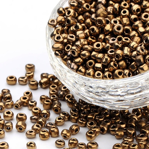 PandaHall 6/0 Glass Seed Beads, Metallic Colours, Red Copper, about 4mm in diameter, hole: 1mm, about 500pcs/50g Glass Brown
PandaHall 6/0 Glass Seed Beads, Metallic Colours, Red Copper, about 4mm in diameter, hole: 1mm, about 500pcs/50g Glass Brown