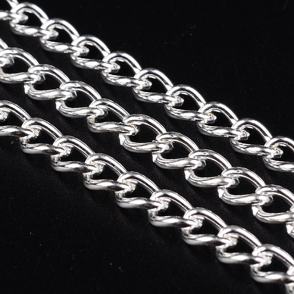PandaHall Iron Twisted Chains Curb Chains, Unwelded, Silver Color Plated, with Spool, Link: 4x6mm, 1mm thick, about 164.04 Feet(50m)/roll...
PandaHall Iron Twisted Chains Curb Chains, Unwelded, Silver Color Plated, with Spool, Link: 4x6mm, 1mm thick, about 164.04 Feet(50m)/roll...