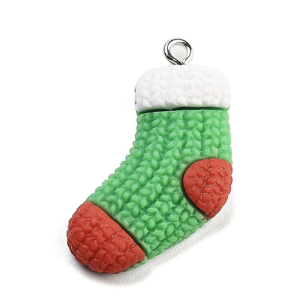 PandaHall Christmas Theme Opaque Resin Pendants, with Platinum Tone Iron Loops, Christmas Socking, 32.5x21.5x6mm, Hole: 2mm Iron+Resin...
PandaHall Christmas Theme Opaque Resin Pendants, with Platinum Tone Iron Loops, Christmas Socking, 32.5x21.5x6mm, Hole: 2mm Iron+Resin...