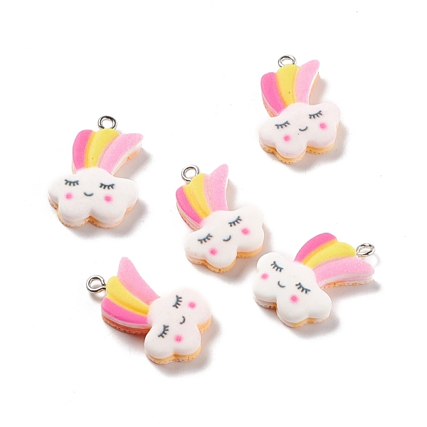 PandaHall Opaque Resin Star with Cloud Pendants, with Platinum Tone Iron Loops, Colorful, 26x18x5.5mm, Hole: 2mm Iron+Resin Cloud White
PandaHall Opaque Resin Star with Cloud Pendants, with Platinum Tone Iron Loops, Colorful, 26x18x5.5mm, Hole: 2mm Iron+Resin Cloud White