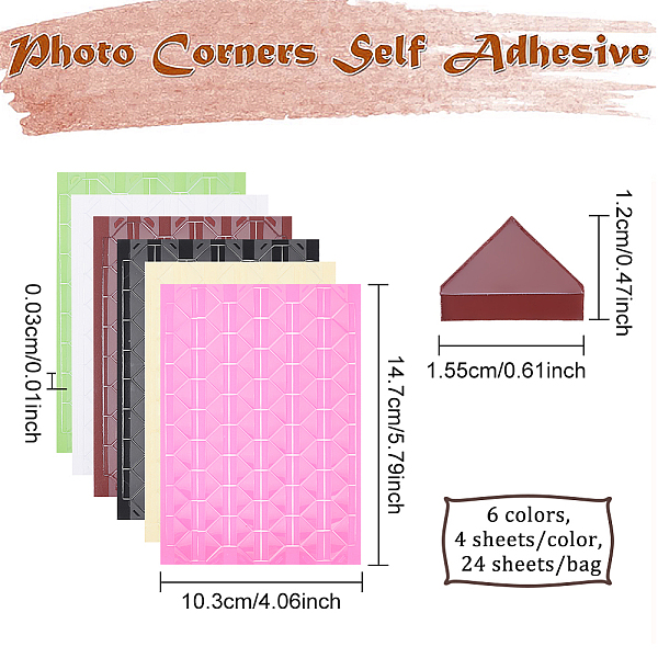 PandaHall FINGERINSPIRE 24 Sheets 6 Colors DIY Frame Scrapbook, Triangle Photo Corner Plastic Stickers, Rectangle, Mixed Color..., Multicolor
PandaHall FINGERINSPIRE 24 Sheets 6 Colors DIY Frame Scrapbook, Triangle Photo Corner Plastic Stickers, Rectangle, Mixed Color..., Multicolor