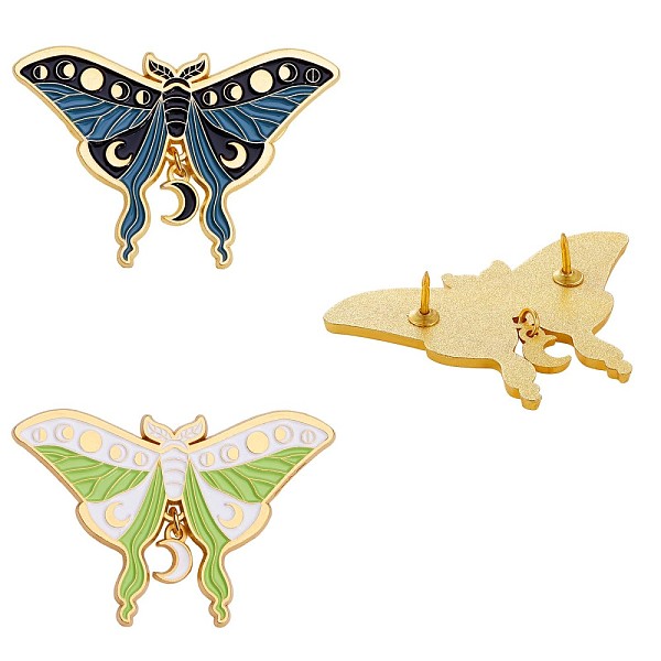 PandaHall 2Pcs 2 Colors Moon Phase Butterfly Enamel Pins, Gold Plated Alloy Badges for Backpack Clothes, Mixed Color, 34x50mm, 1Pc/color..., Multicolor
PandaHall 2Pcs 2 Colors Moon Phase Butterfly Enamel Pins, Gold Plated Alloy Badges for Backpack Clothes, Mixed Color, 34x50mm, 1Pc/color..., Multicolor