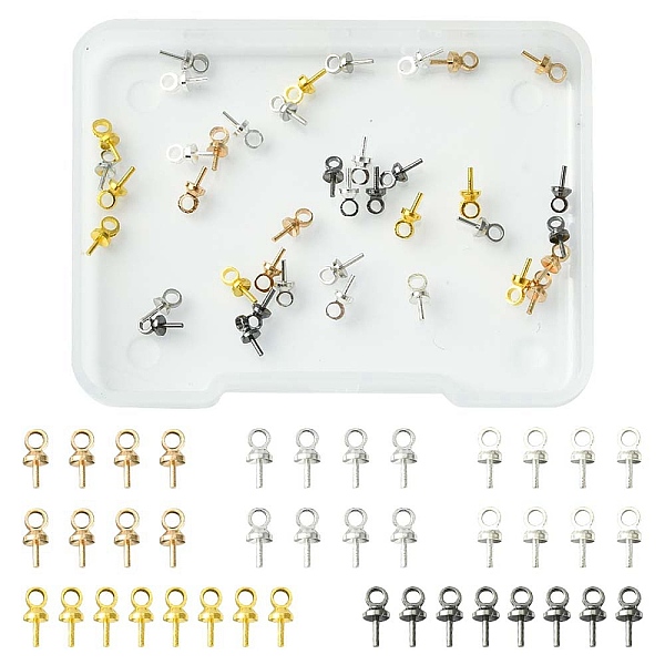 PandaHall 40Pcs 5 Colors Brass Cup Peg Bails Pendants, For Half Drilled Bead, Mixed Color, 7x3mm, Hole: 1.5mm, Pin: 0.5mm, 8pcs/color Brass
PandaHall 40Pcs 5 Colors Brass Cup Peg Bails Pendants, For Half Drilled Bead, Mixed Color, 7x3mm, Hole: 1.5mm, Pin: 0.5mm, 8pcs/color Brass