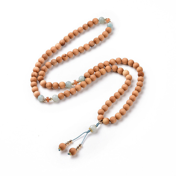 PandaHall Yoga Wrap Bracelet, Natural Wood & Amazonite & Red Aventurine Round Beads 4 Loop Bracelet for Women, 29-7/8 inch(76cm) Wood
PandaHall Yoga Wrap Bracelet, Natural Wood & Amazonite & Red Aventurine Round Beads 4 Loop Bracelet for Women, 29-7/8 inch(76cm) Wood