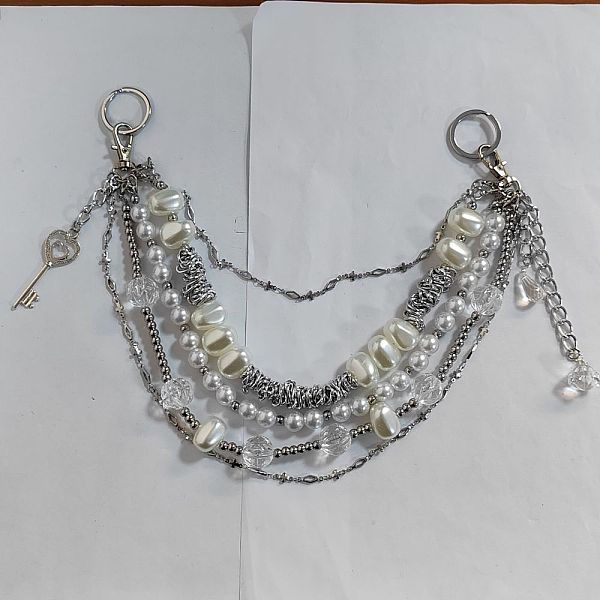 PandaHall Retro Style Multilayer Acrylic & 304 Stainless Steel Beaded Purse Chains, with Alloy Lobster Claw Clasp & Cross Pendant, Antique...
PandaHall Retro Style Multilayer Acrylic & 304 Stainless Steel Beaded Purse Chains, with Alloy Lobster Claw Clasp & Cross Pendant, Antique...
