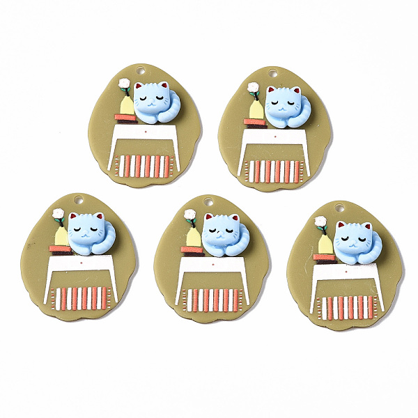 PandaHall Acrylic Pendants, with Resin, 3D Printed, Oval with Cat, Dark Khaki, 39x33x10mm, Hole: 2.7mm Acrylic Cat Shape
PandaHall Acrylic Pendants, with Resin, 3D Printed, Oval with Cat, Dark Khaki, 39x33x10mm, Hole: 2.7mm Acrylic Cat Shape