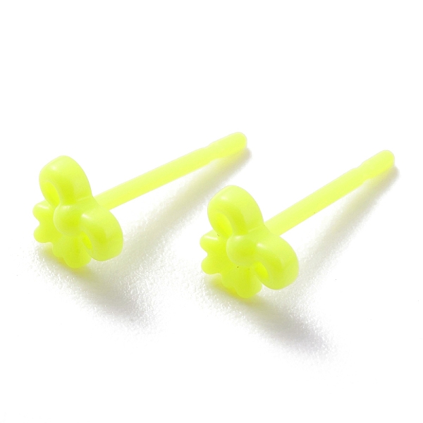 PandaHall Eco-Friendly Plastic Stud Earrings, Bowknot, Green Yellow, 4.5x5x2mm, Pin: 0.8mm Plastic Bowknot
PandaHall Eco-Friendly Plastic Stud Earrings, Bowknot, Green Yellow, 4.5x5x2mm, Pin: 0.8mm Plastic Bowknot