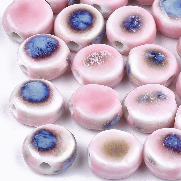 PandaHall Handmade Porcelain Beads, Fancy Antique Glazed Porcelain, Flat Round, Pink, 10~11x10.5~11x5~5.5mm, Hole: 1.5~2mm Porcelain Flat...
PandaHall Handmade Porcelain Beads, Fancy Antique Glazed Porcelain, Flat Round, Pink, 10~11x10.5~11x5~5.5mm, Hole: 1.5~2mm Porcelain Flat...