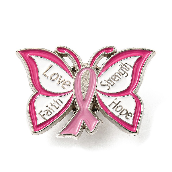 PandaHall Butterfly & Breast Cancer Awareness Ribbon Alloy Enamel Pin, Brooch for Backpack Clothes, Cerise, 20.5x30.5x1.6mm Alloy+Enamel..., Red
PandaHall Butterfly & Breast Cancer Awareness Ribbon Alloy Enamel Pin, Brooch for Backpack Clothes, Cerise, 20.5x30.5x1.6mm Alloy+Enamel..., Red