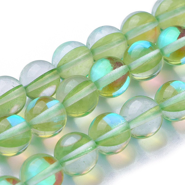 PandaHall Synthetic Moonstone Beads Strands, Dyed, Holographic Beads, Half AB Color Plated, Round, Light Green, 6mm, Hole: 1mm, about...
PandaHall Synthetic Moonstone Beads Strands, Dyed, Holographic Beads, Half AB Color Plated, Round, Light Green, 6mm, Hole: 1mm, about...