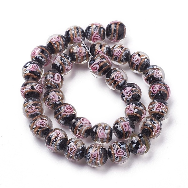 PandaHall Handmade Gold Sand Lampwork Beads Strands, Round, Black, 11~12mm, Hole: 1mm, about 33pcs/strand, 14.5 inch(37cm) Lampwork Round...
PandaHall Handmade Gold Sand Lampwork Beads Strands, Round, Black, 11~12mm, Hole: 1mm, about 33pcs/strand, 14.5 inch(37cm) Lampwork Round...