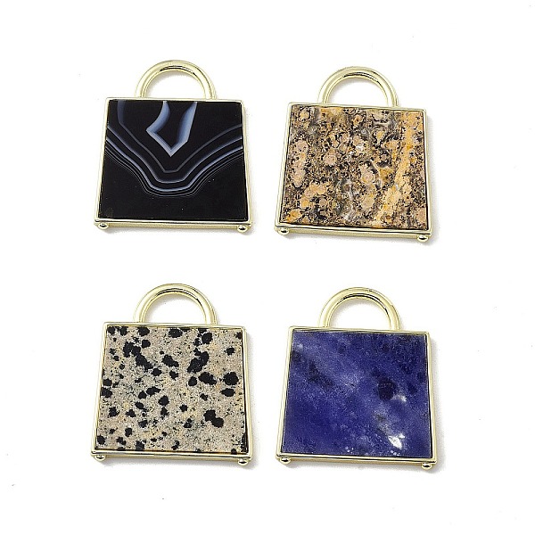 PandaHall Natural Mixed Stone Pendants, Handbag Charms, with Rack Plating Golden Tone Brass Findings, Cadmium Free & Lead Free, 34x29.5x3mm...
PandaHall Natural Mixed Stone Pendants, Handbag Charms, with Rack Plating Golden Tone Brass Findings, Cadmium Free & Lead Free, 34x29.5x3mm...