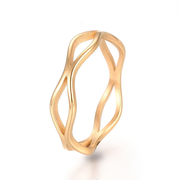 PandaHall Unisex Ion Plating(IP) 304 Stainless Steel Finger Rings, Cross Ring, Golden, Size 5~9, 15~19mm 304 Stainless Steel
PandaHall Unisex Ion Plating(IP) 304 Stainless Steel Finger Rings, Cross Ring, Golden, Size 5~9, 15~19mm 304 Stainless Steel