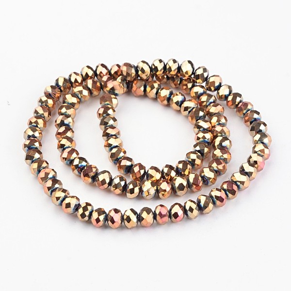 PandaHall Electroplate Glass Bead Strands, Faceted, Rondelle, Rose Gold Plated, 6x4mm, Hole: 1mm, about 100pcs/strand, 15.7 inch Glass...
PandaHall Electroplate Glass Bead Strands, Faceted, Rondelle, Rose Gold Plated, 6x4mm, Hole: 1mm, about 100pcs/strand, 15.7 inch Glass...