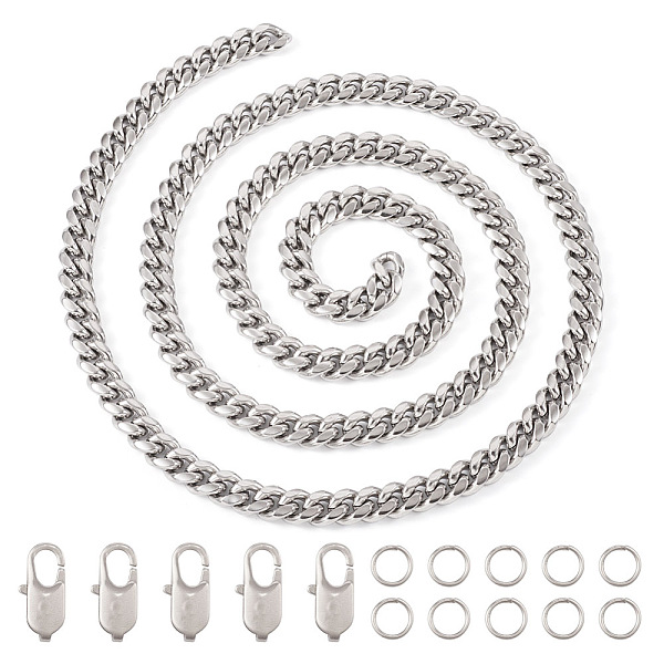 PandaHall Yilisi DIY Chain Bracelet Necklace Making Kit, Including 304 Stainless Steel Cuban Link Chain, 316 Surgical Stainless Steel...
PandaHall Yilisi DIY Chain Bracelet Necklace Making Kit, Including 304 Stainless Steel Cuban Link Chain, 316 Surgical Stainless Steel...