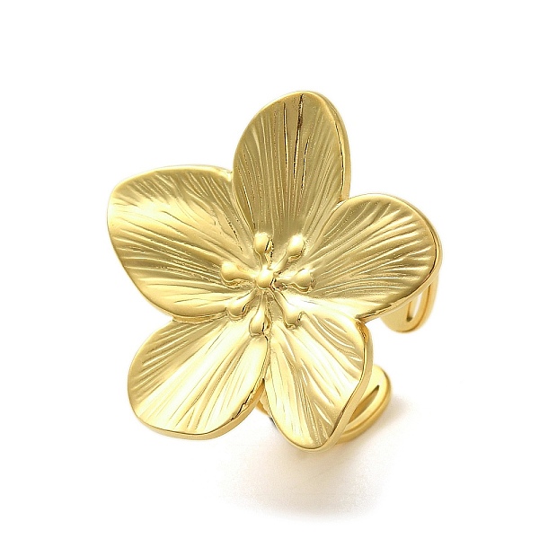 PandaHall 304 Stainlee Steel Open Ring, Flower, Adjustable 304 Stainless Steel Flower
PandaHall 304 Stainlee Steel Open Ring, Flower, Adjustable 304 Stainless Steel Flower