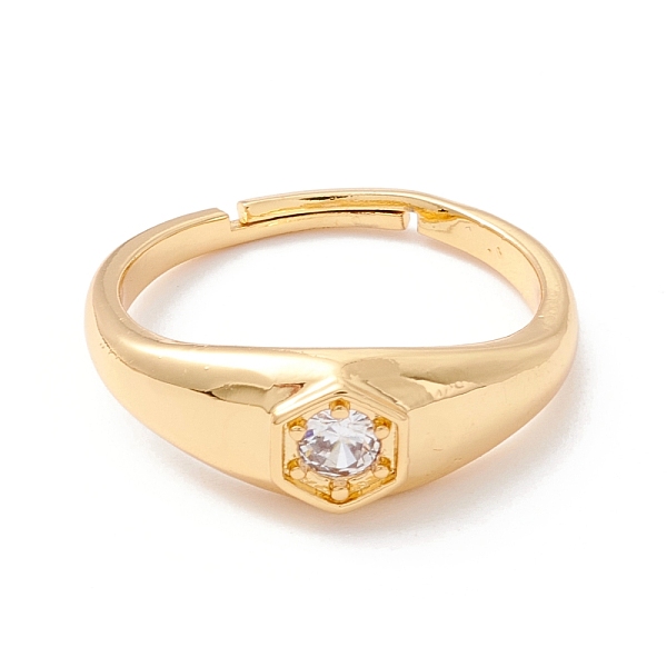 PandaHall Hexagon Cubic Zirconia Adjustbale Ring, Real 18K Gold Plated Brass Finger Ring for Women, Clear, US Size 6 1/2(16.9mm) Brass+Cubic...
PandaHall Hexagon Cubic Zirconia Adjustbale Ring, Real 18K Gold Plated Brass Finger Ring for Women, Clear, US Size 6 1/2(16.9mm) Brass+Cubic...