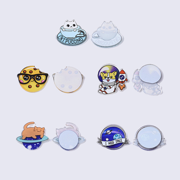 PandaHall Plastic Kitten Cabochons, Flat Round with Word I Need Space & Cat with Planet & Dog with Rocket & Smiling Face with Glasses &..., Multicolor
PandaHall Plastic Kitten Cabochons, Flat Round with Word I Need Space & Cat with Planet & Dog with Rocket & Smiling Face with Glasses &..., Multicolor