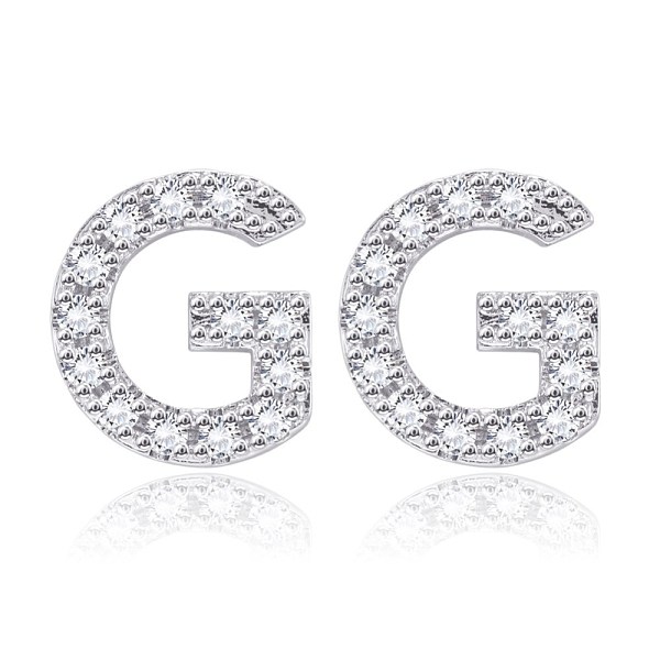 PandaHall Brass Cubic Zirconia Stud Earrings, with Ear Nuts, Alphabet, Letter G, Clear, Platinum, 12x11x2.5mm, Pin: 0.5mm Cubic Zirconia...
PandaHall Brass Cubic Zirconia Stud Earrings, with Ear Nuts, Alphabet, Letter G, Clear, Platinum, 12x11x2.5mm, Pin: 0.5mm Cubic Zirconia...