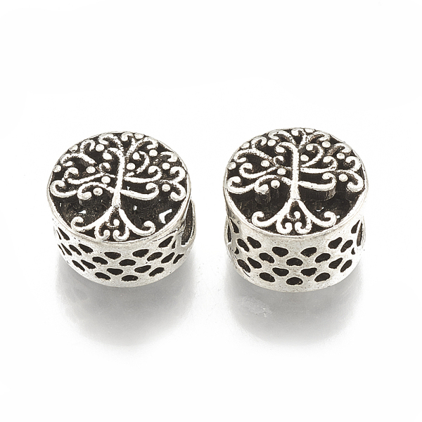 PandaHall Tibetan Style Alloy Beads, Hollow, Large Hole Beads, Flat Round with Tree of Life, Antique Silver, 12x11x9mm, Hole: 5.5mm Alloy...
PandaHall Tibetan Style Alloy Beads, Hollow, Large Hole Beads, Flat Round with Tree of Life, Antique Silver, 12x11x9mm, Hole: 5.5mm Alloy...