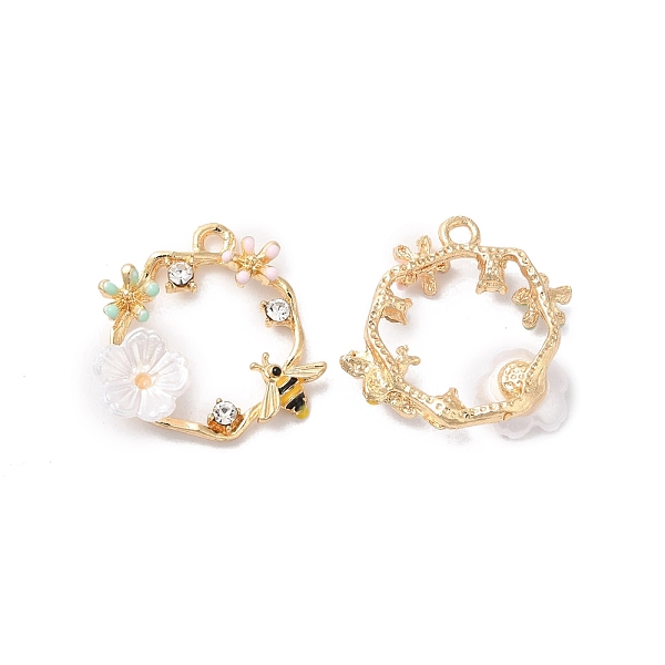 PandaHall Alloy Enamel Pendants, Rhinestone with Acrylic, Golden, Bee and flower, White, 20x20.5x4.5mm, Hole: 1.8mm Alloy+Rhinestone Round...
PandaHall Alloy Enamel Pendants, Rhinestone with Acrylic, Golden, Bee and flower, White, 20x20.5x4.5mm, Hole: 1.8mm Alloy+Rhinestone Round...